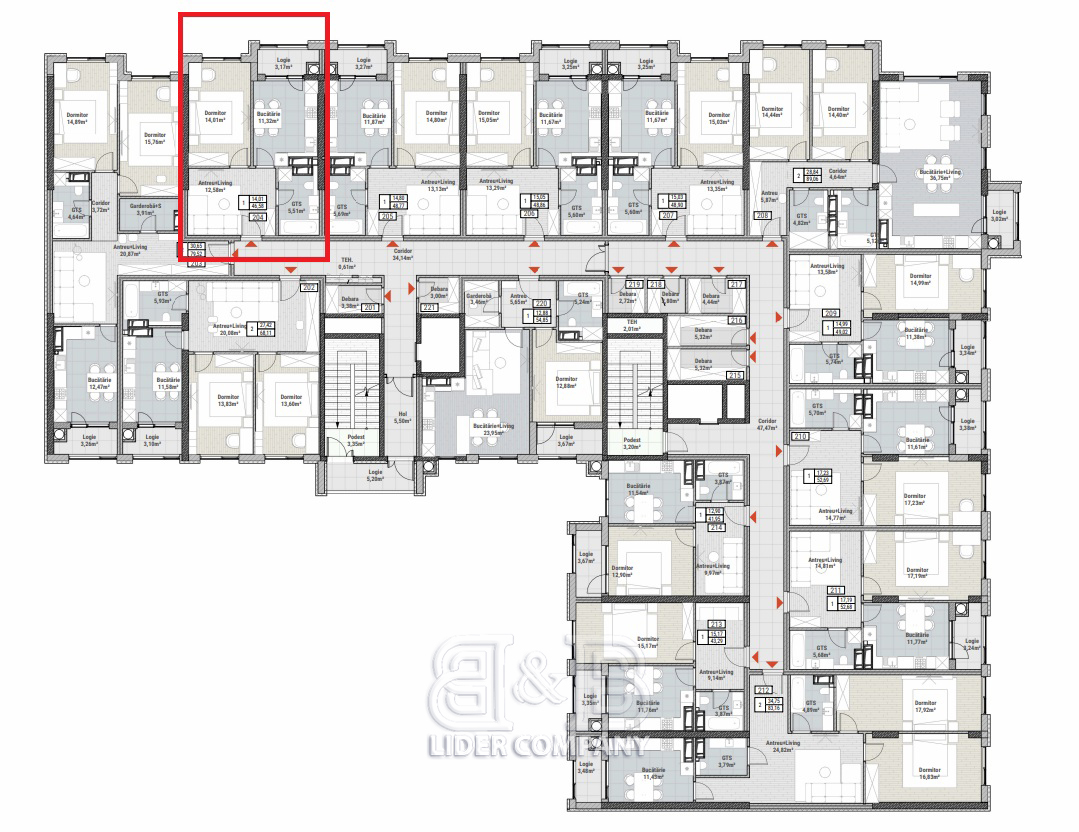 De vânzare apartament 46,58 mp – Colina Verde Residence, Durlesti