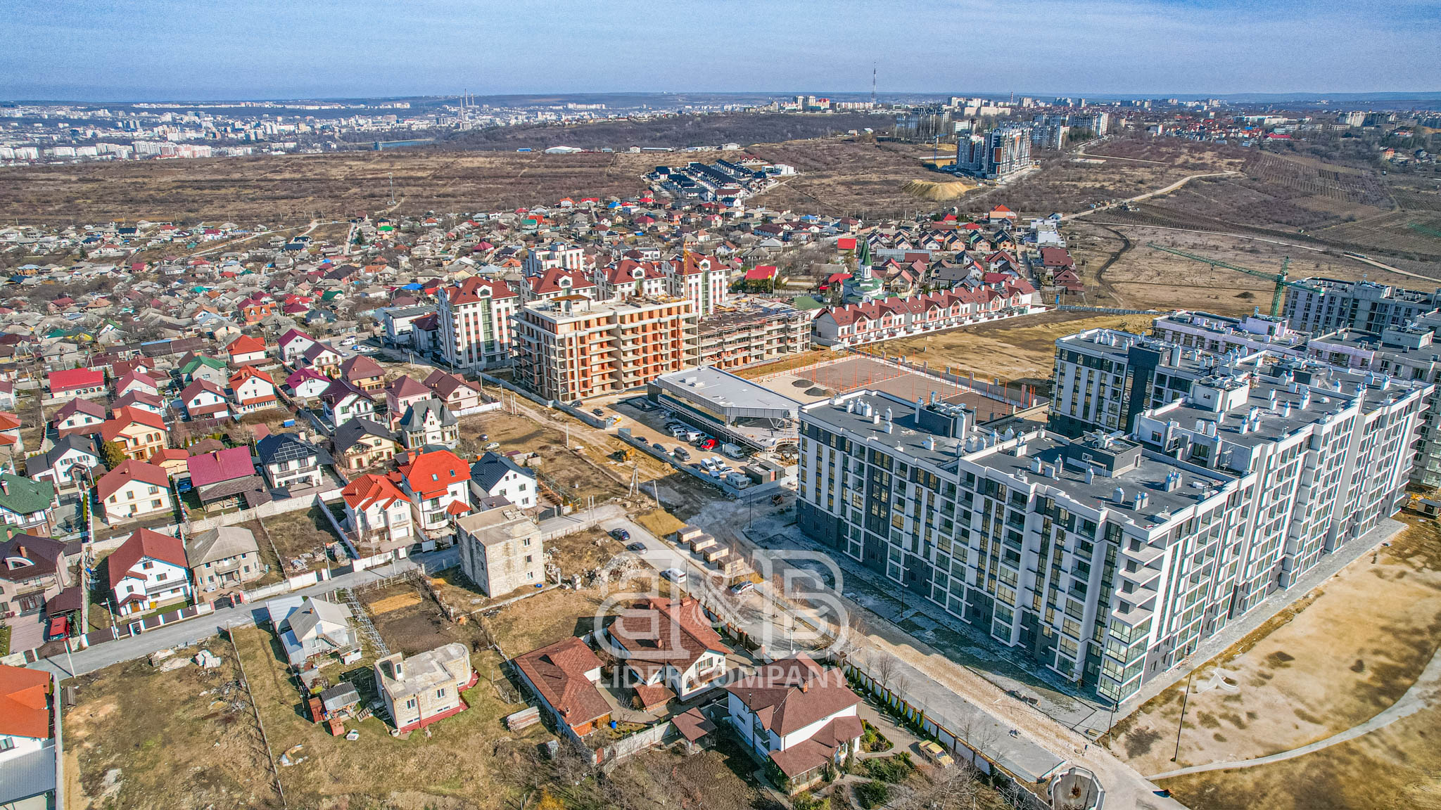 Apartament cu 2 camere + Living , 75,44 m², Durlești, Chișinău