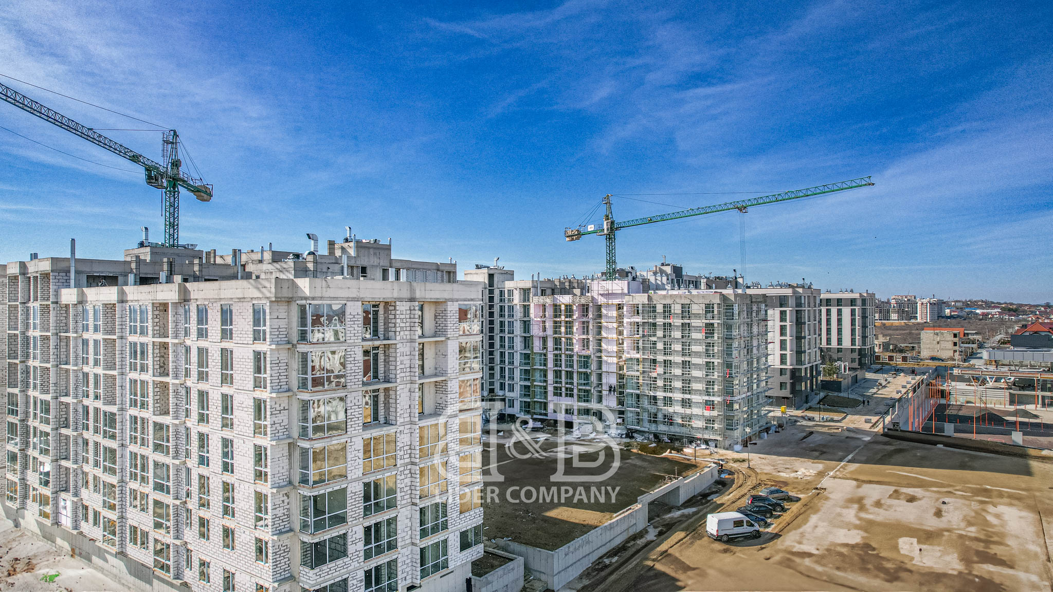 Apartament cu 2 camere + Living , 75,44 m², Durlești, Chișinău