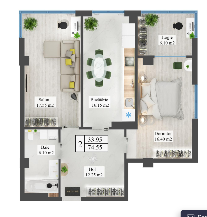 Apartament spațios în Noul Ansamblu rezidențial N.Testimițanu