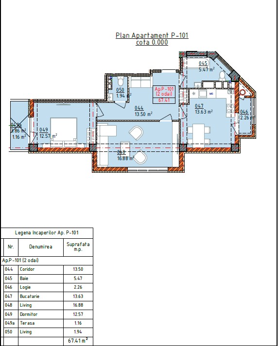 Apartament de vânzare, 67,4 mp. în Complexul Cluj