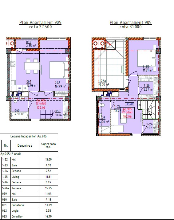 Apartament de vânzare cu terasă 102 mp - Complexul Cluj