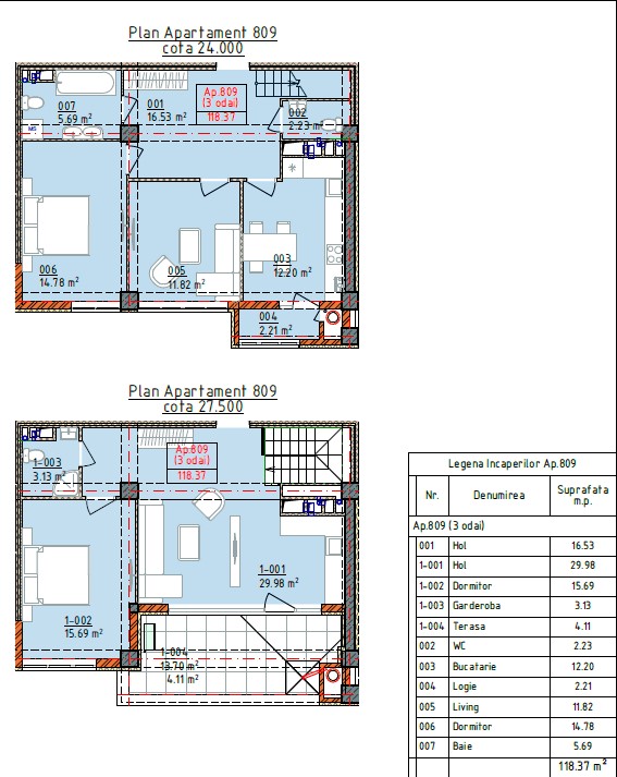 Apartament cu terasă de vânzare – Complex Cluj, 118 mp