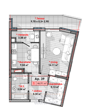 Apartament de vânzare – Rîșcani, Complexul Lagmar Smart Home