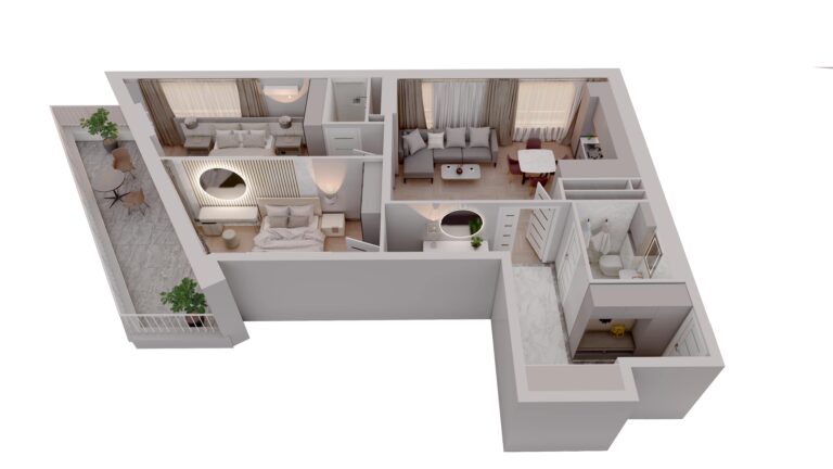 Apartament cu 2 camere, 81,9 mp, complexul Cluj