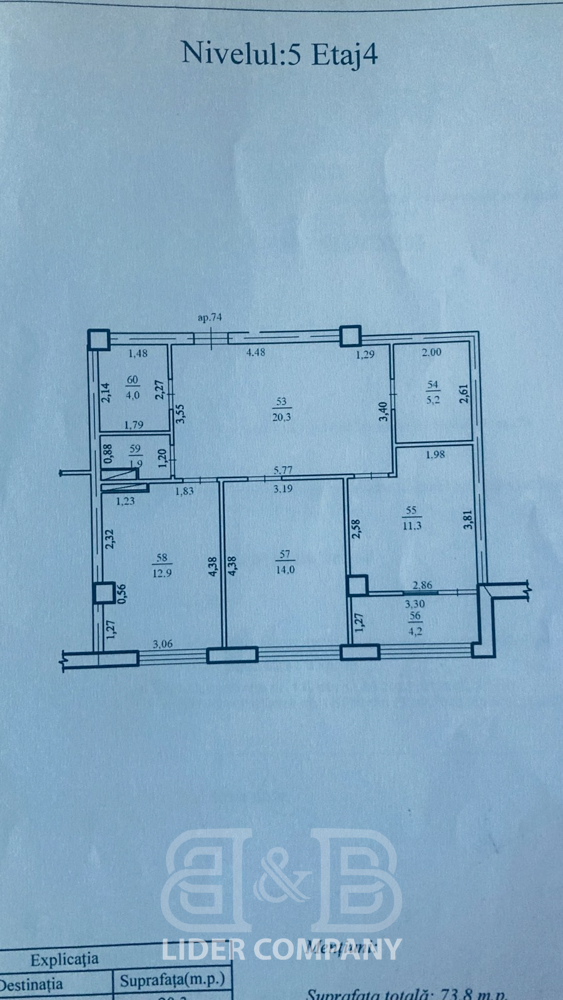 Apartament de vânzare 2 camere + living – Complexul Eco City, sector Ciocana