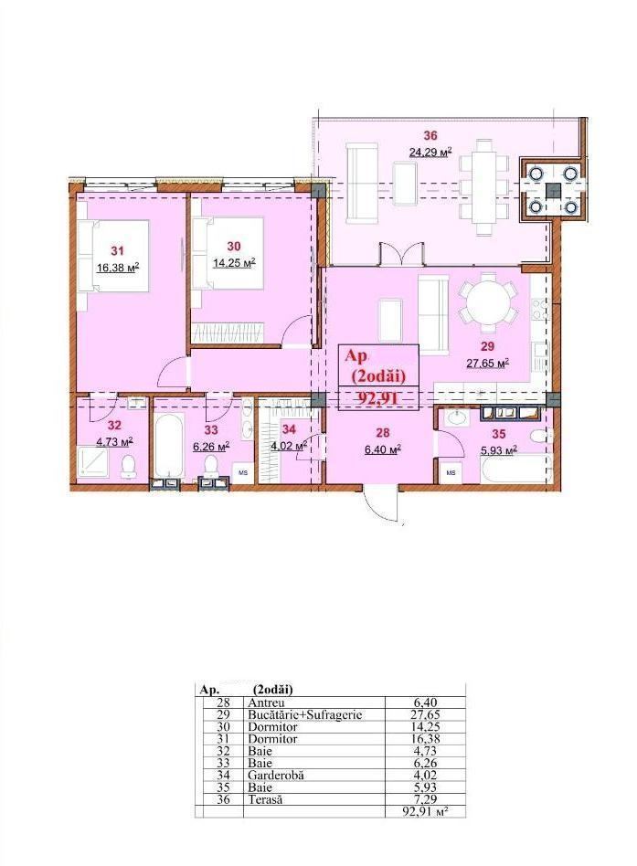 Penthouse de vânzare – 92,91 mp, Complexul Solomon Grenoble Residence