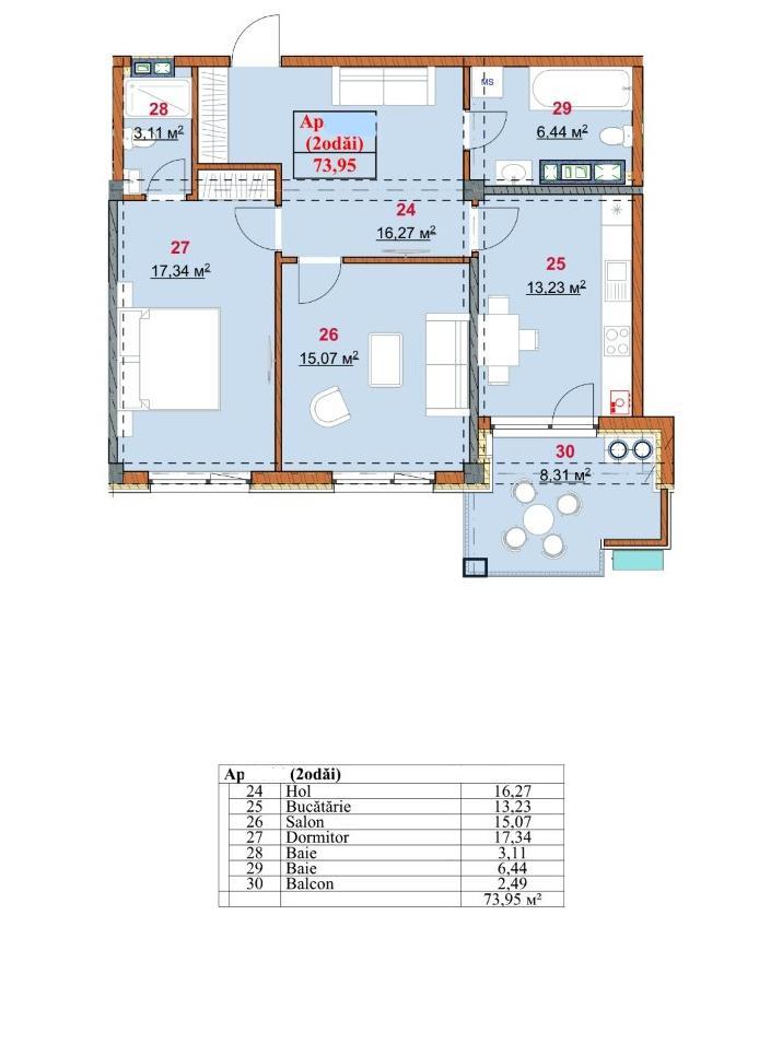 Apartament de vânzare în complexul Grenoble Residence – sectorul Botanica, Chișinău